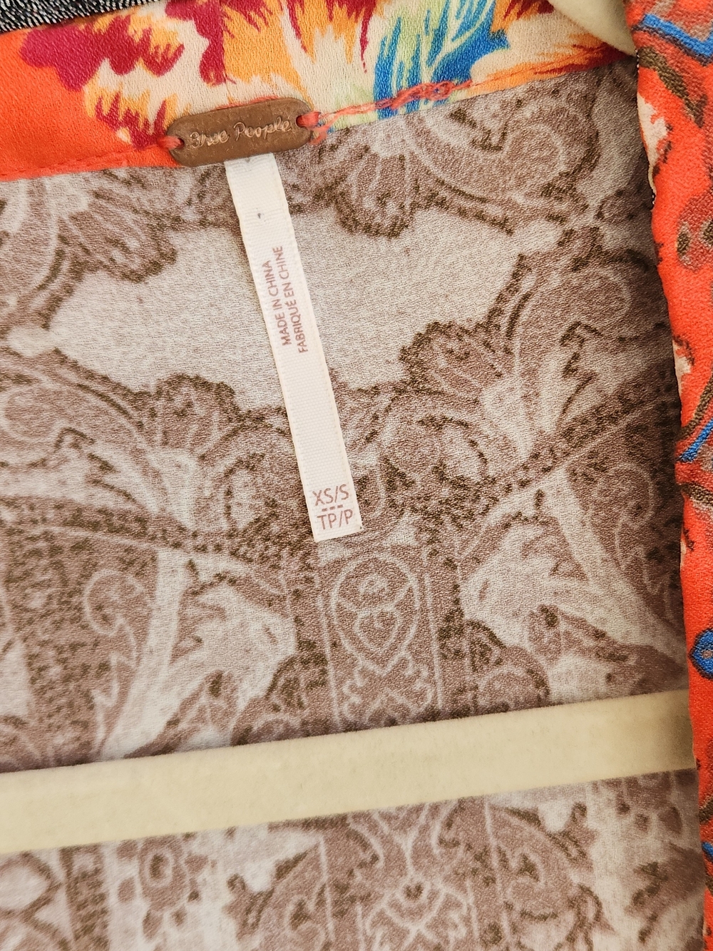 Free People Orange Floral Kimono - Picture 4 of 5